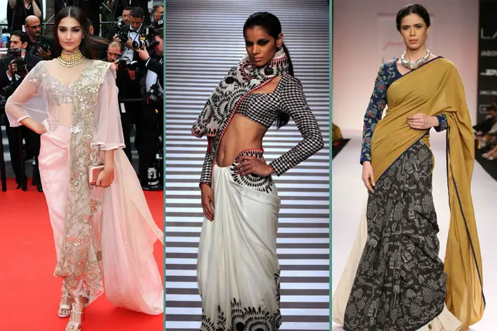 saree in western look