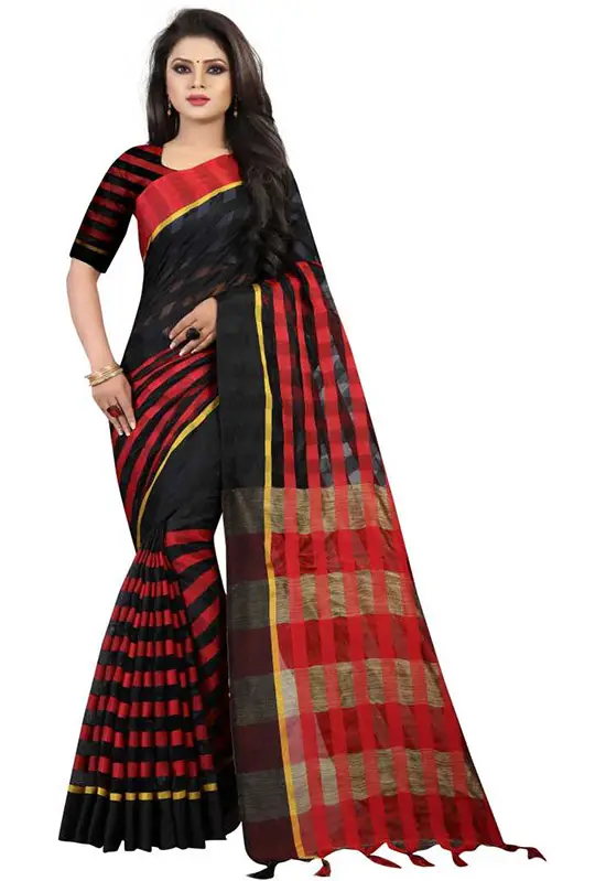 black maheshwari saree