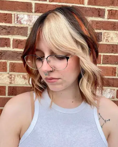 Short Wavy Calico Hair Color