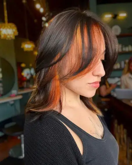 Vivid Calico Hair Color Idea