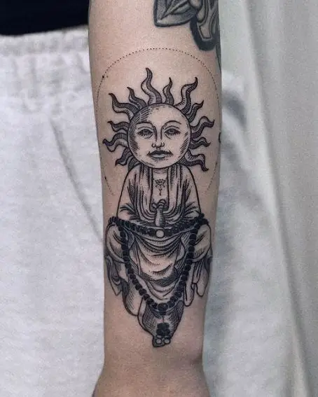 Sun With The Appearance Of A Saint's Body
