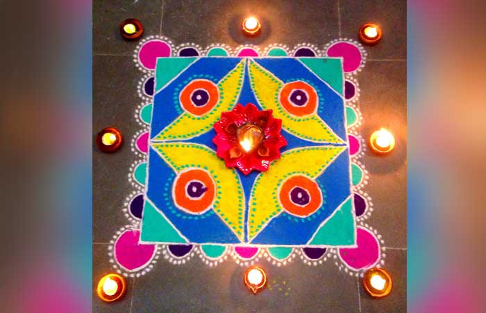 colourful-rangoli-with-diya