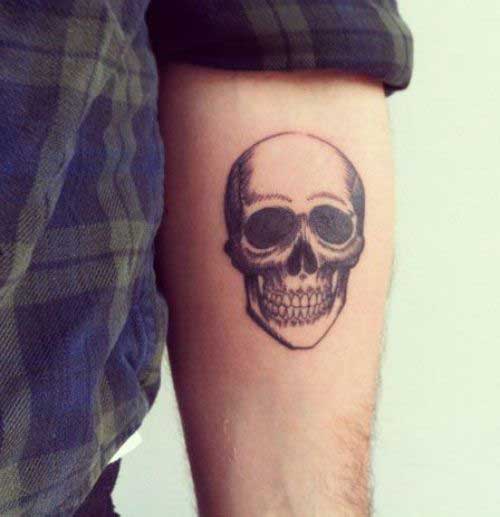 Human Skull shaded in Black