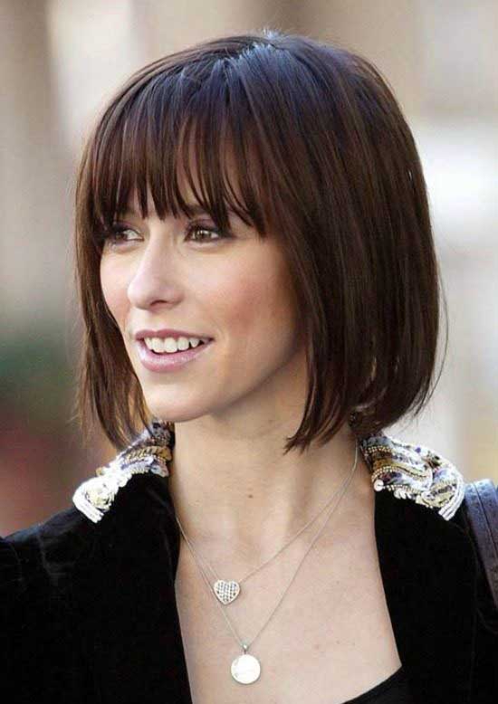 Long Dark Hairstyles With Bangs