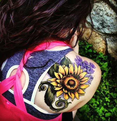 shoulder-sunflower-tattoo