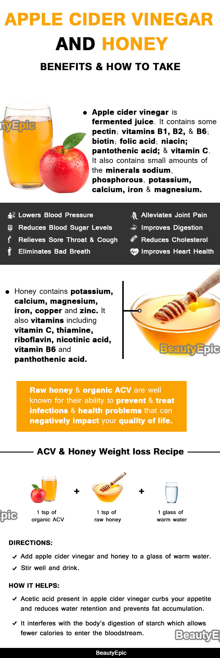 apple cider vinegar and honey