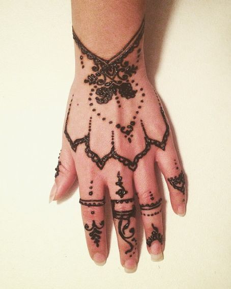 Back-hand Black Henna Design