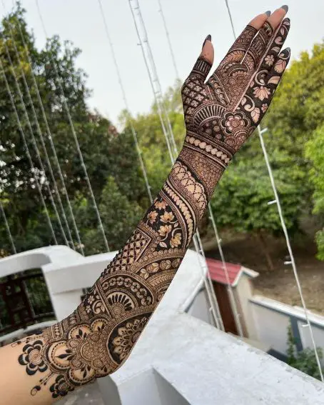 Traditional Indo-arabic Mehndi Design