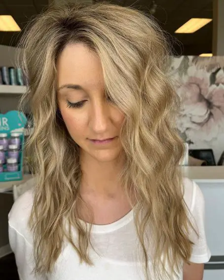 Long Tousled Layered Hairstyle