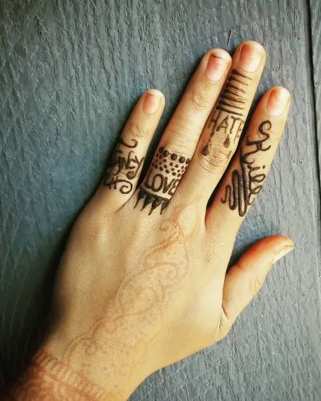 Fancy Wordy Finger Design