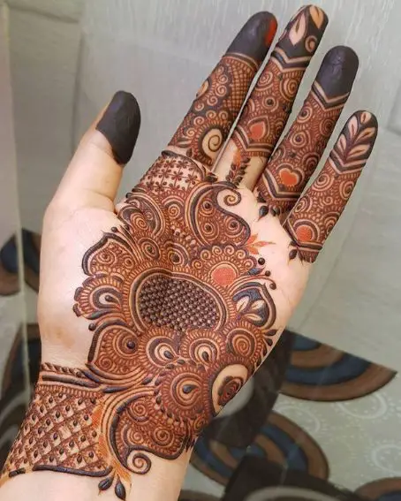 Red Mehndi Design