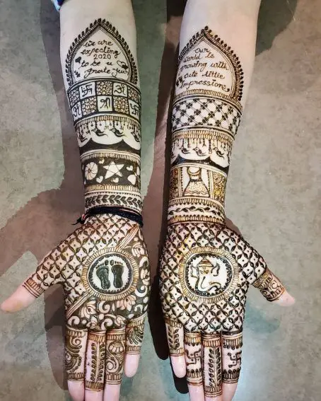 Baby Shower Mehndi Design