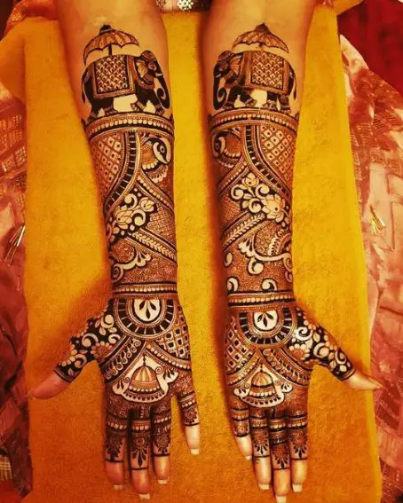 Traditional Gujarati Mehndi Design