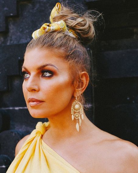 Fergie in Bun Hairstyle 