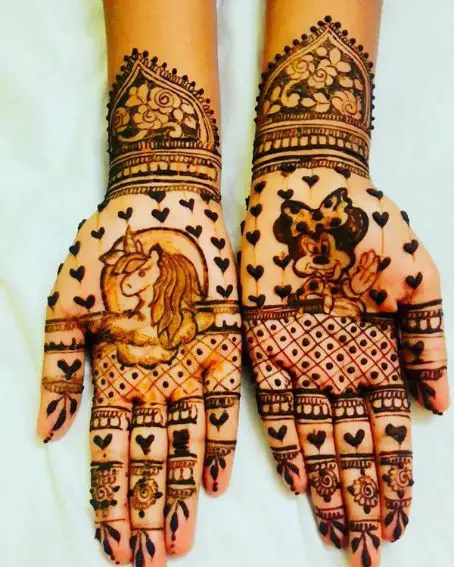 Cartoon Mehndi Design For Kids