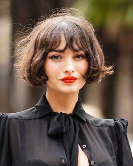 French Bob Cut With Bangs