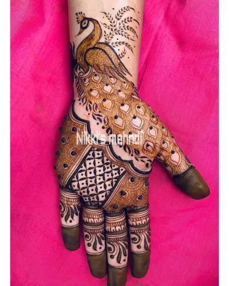 Peacock Traditional Mehndi Design