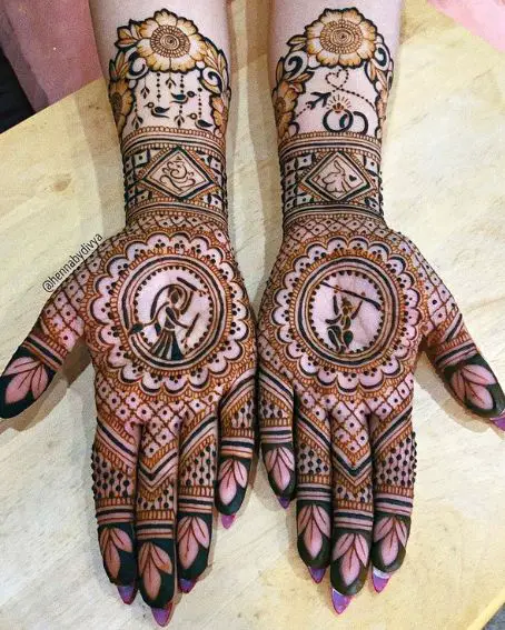 Punjabi Touch Gujarati Mehndi Design