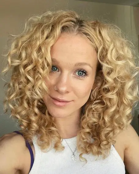 Beautiful Blonde Curly Hair