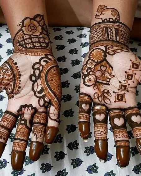 Fancy Valentine Mehndi Design