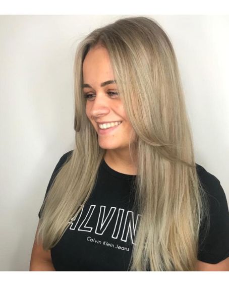 Long Layered Blonde Hairstyle