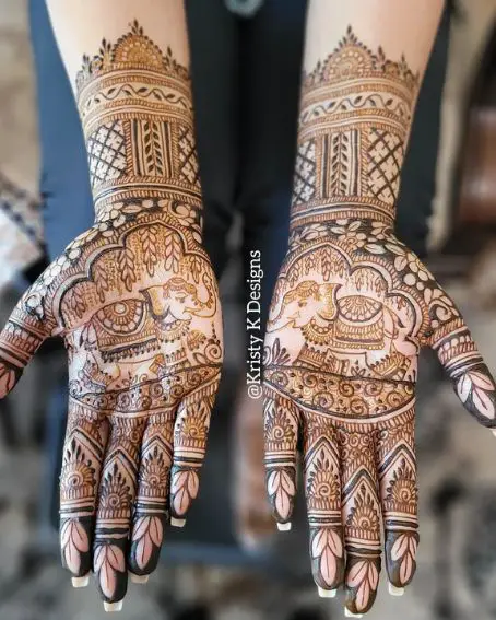 Traditional Elephant Mehndi Design