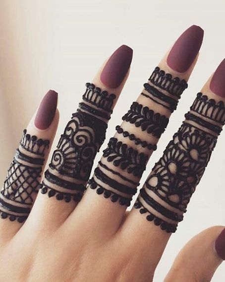 Finger Chain Ring Mehndi Design