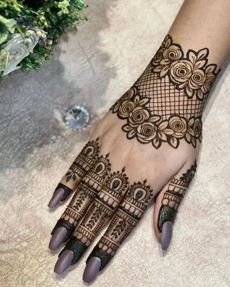 Floral Kangan Mehndi Design