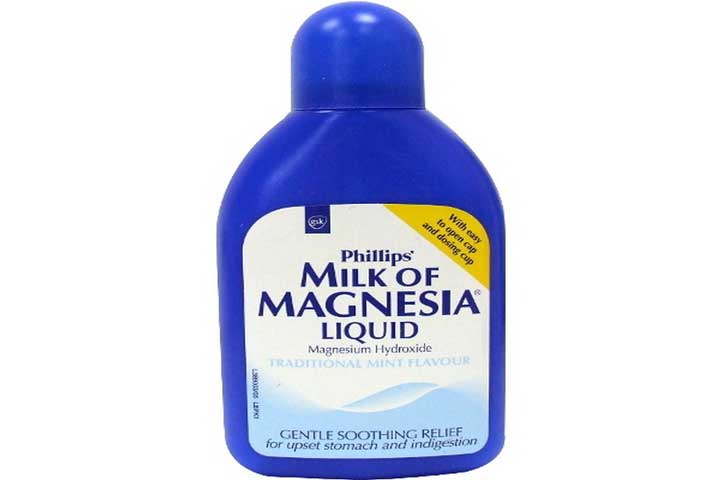 Milk of magnesia is also called as magnesium hydroxide. 