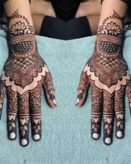 Motifs Design Kashmiri Bridal Hand Mehndi Design
