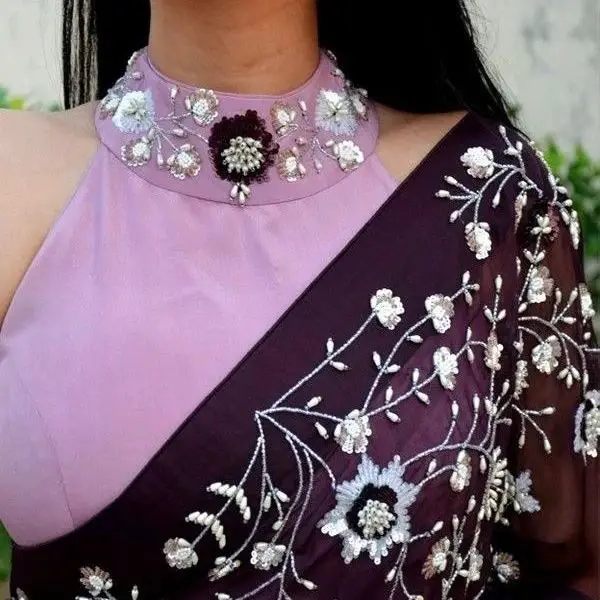 Necklace Pattern Designer Blouse