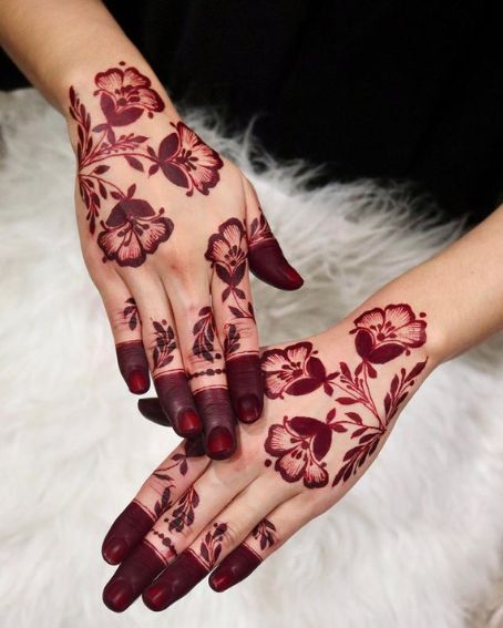 Red Mehndi Design