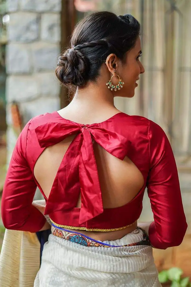 Tie knot Blouse for Lehenga Saree