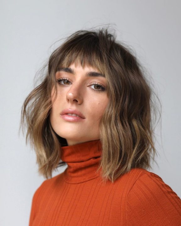 messy bob hair