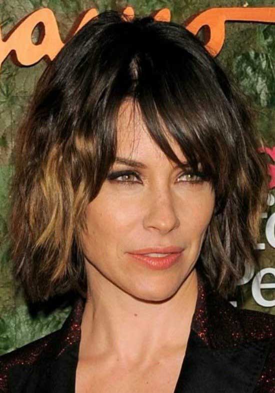 Wavy Bob With Bangs