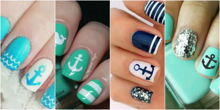 anchor nail art