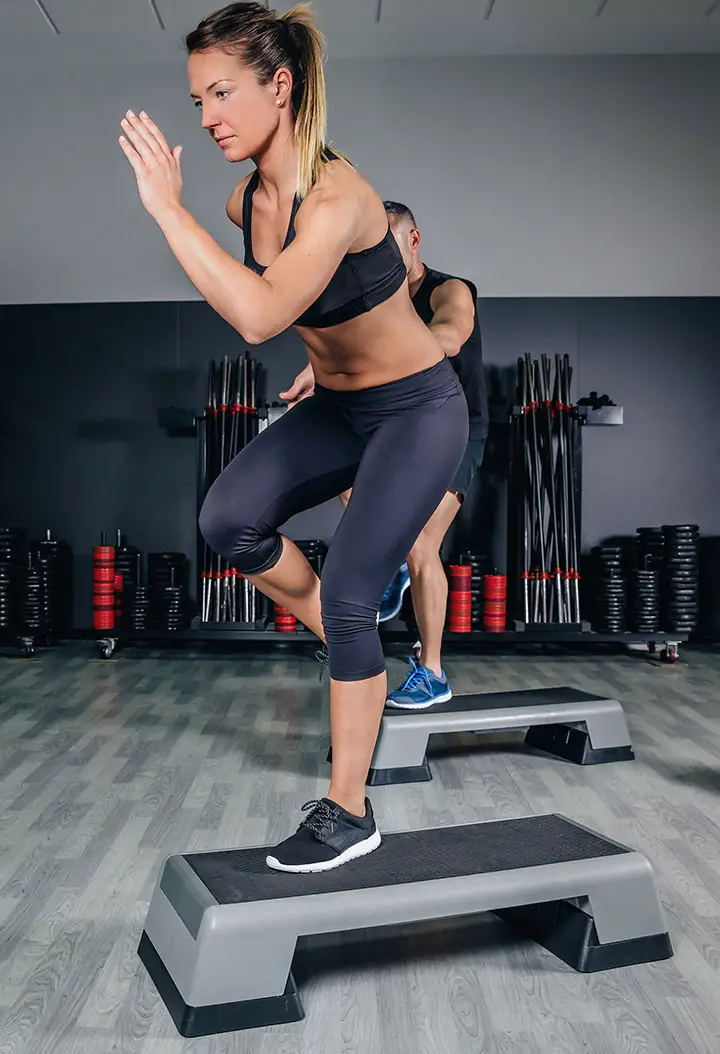 single leg step down exercise