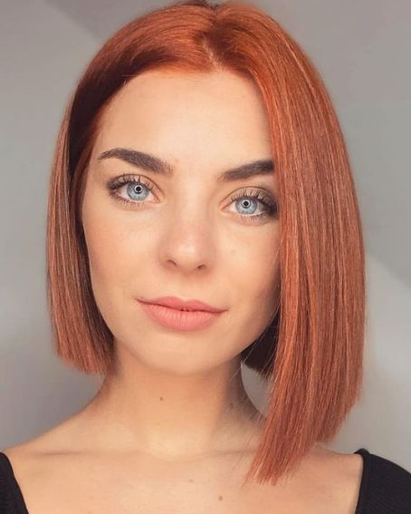 Copper Shade Angled Bob