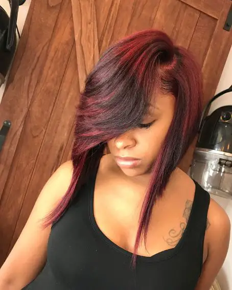 Modern Red Choppy Bob