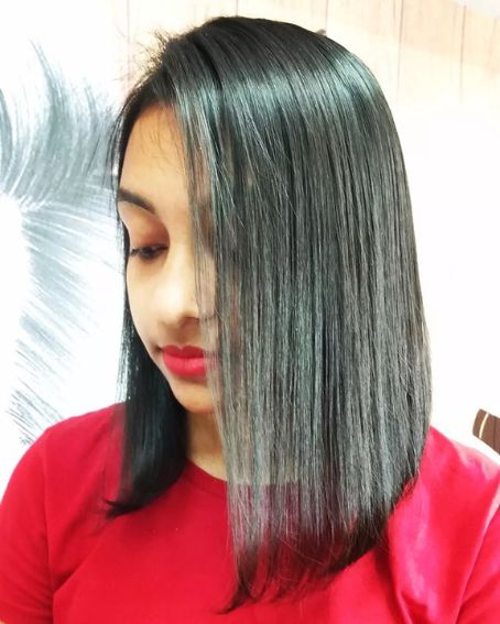 Asymmetrical Long Inverted Bob Hairstyle
