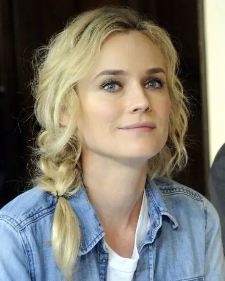 Diane Kruger Medium Blonde Hairstyles