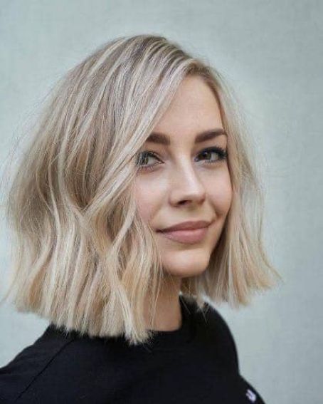 Medium Bob With Blonde Highlighted