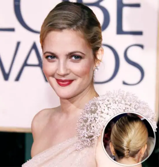 Drew Barrymore Updos for Medium Length Hair