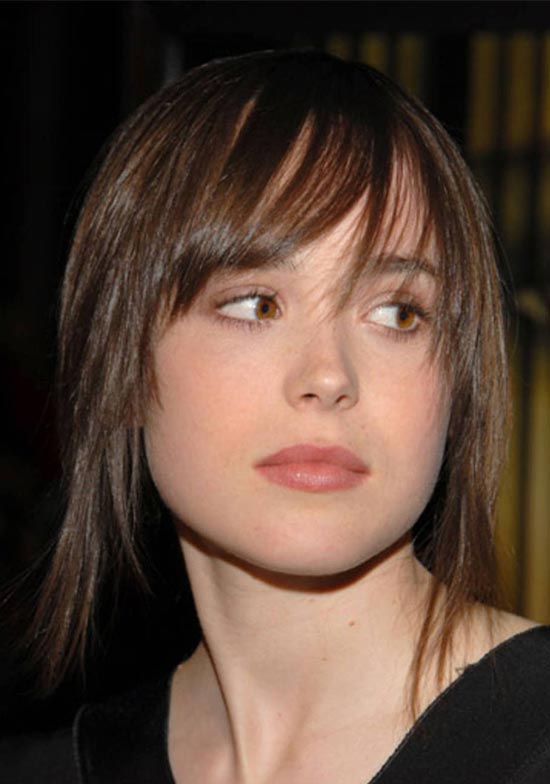 Ellen Page Medium Length Hairstyles for Thin Hair