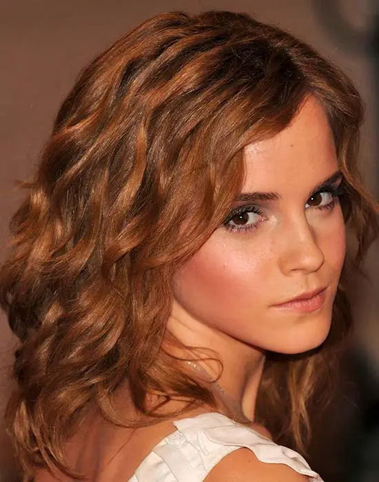 Emma Watson Medium Curly Hairstyles