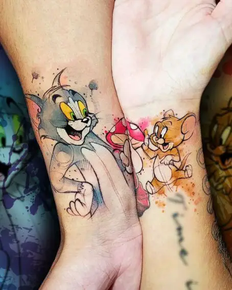Tom And Jerry Tattoo For A Couple