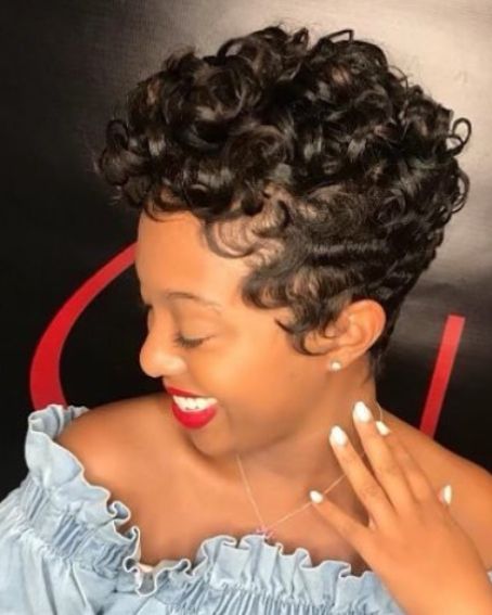 Chic Curly Pixie Haircut