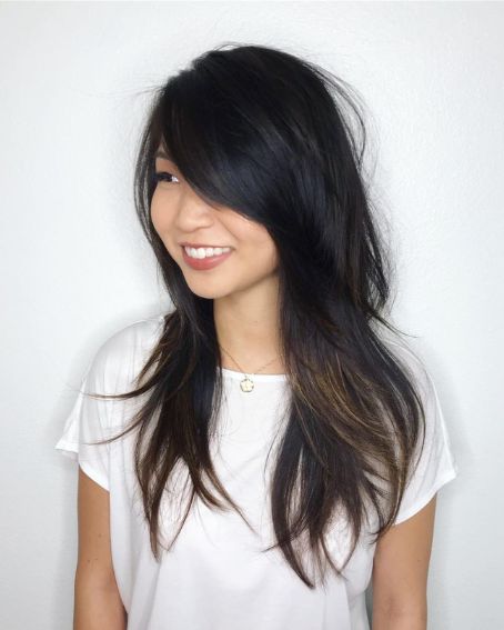 Long Hair With Long Bangs