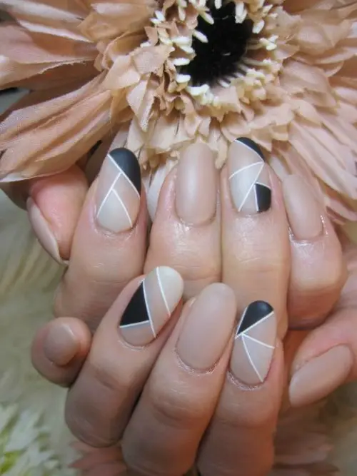 Beautiful Geometric Nail Art Design