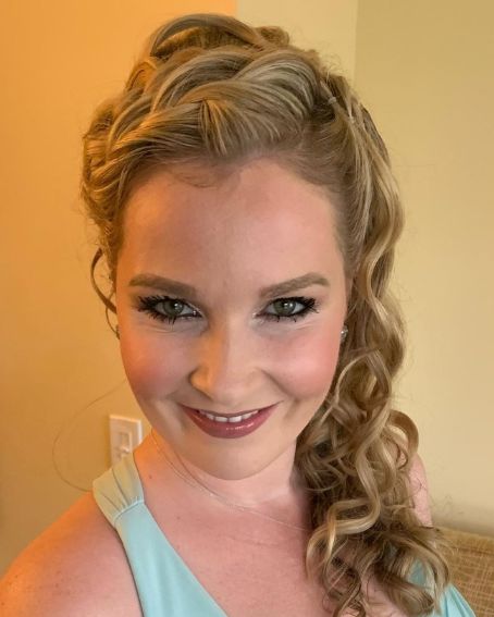 Front Thick Braid Updo With Blonde For A Bride